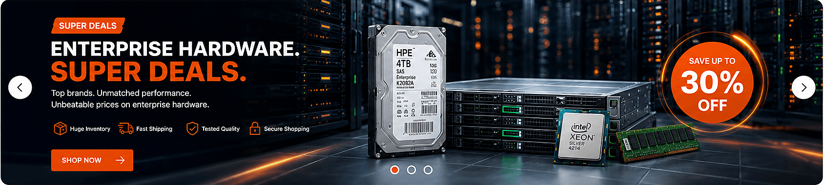 Enterprise Hardware Super Deals with server, storage, memory and processor hardware